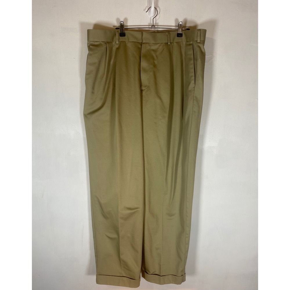 Dockers‎ Premium D4 Double Pleated Khaki Pants 38x32 Relaxed Fit Cuffed Cotton
